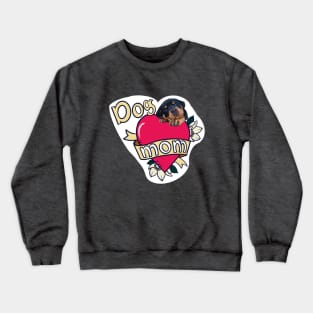 Rottweiler Dog Mom Tattoo Crewneck Sweatshirt